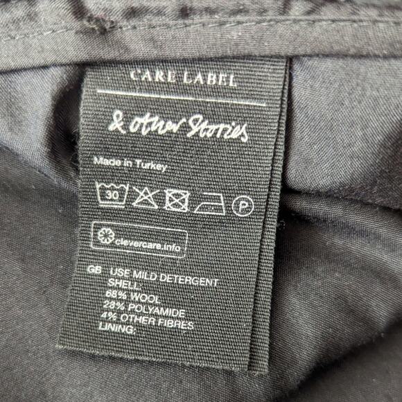 & Other Stories Wool Midi Length Scandinavian Blanket Skirt - Picture 7 of 7